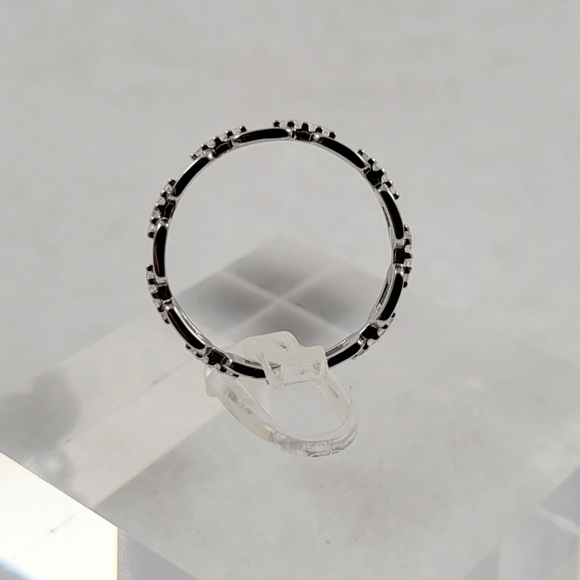 Sterling Silver Link Eternity Band - Picture 3 of 14